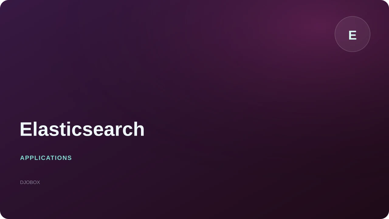 Elasticsearch sur DJOBOX