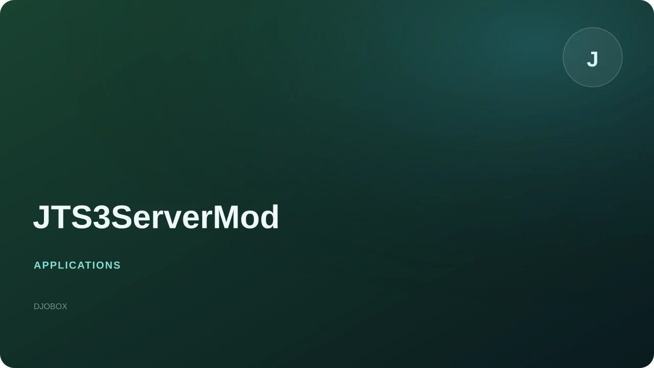 JTS3ServerMod sur DJOBOX
